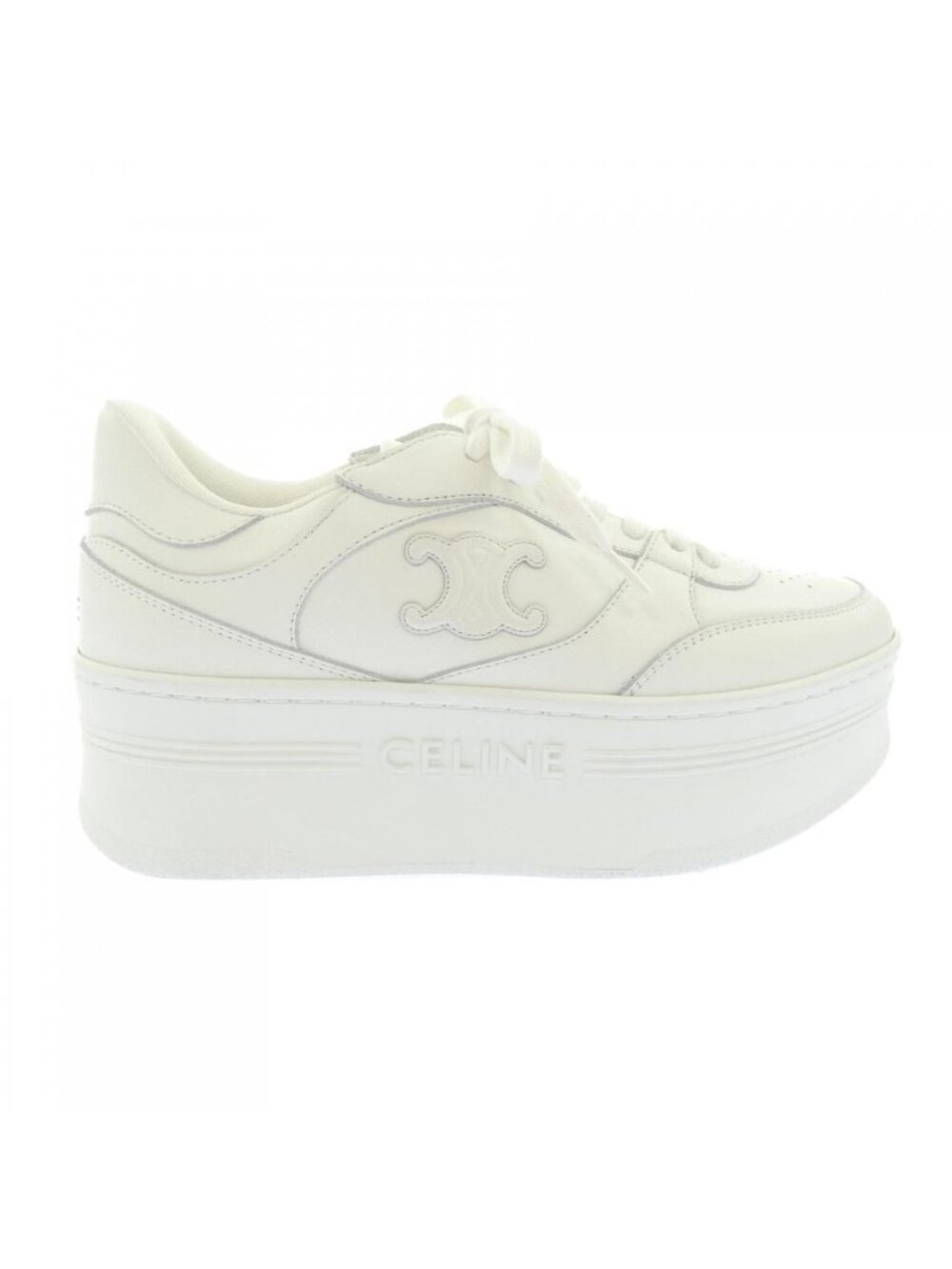 Celine Triomphe Block Wedge Sneakers with Patch
